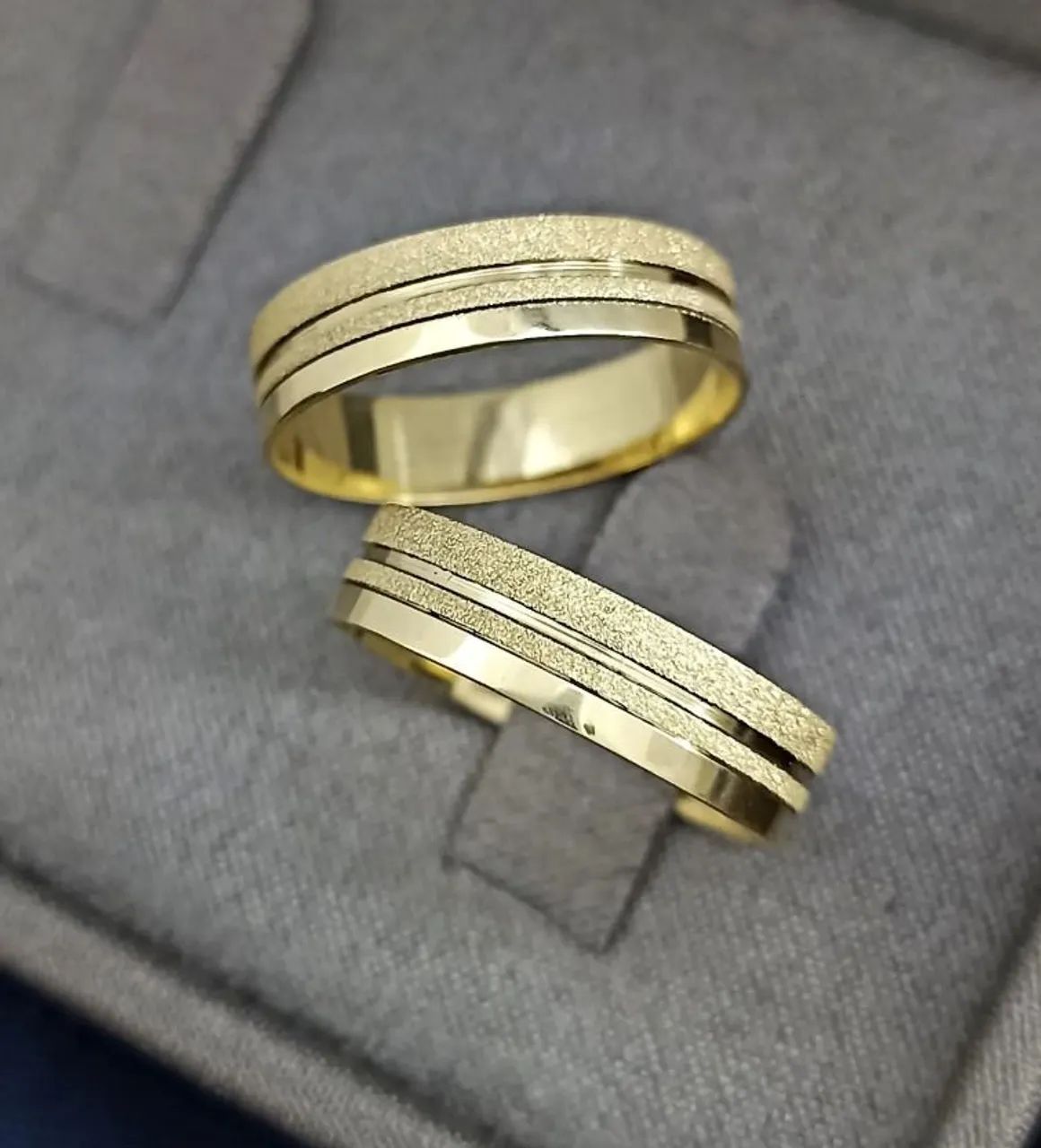 Par de aliança em Ouro 18k - Foto 3