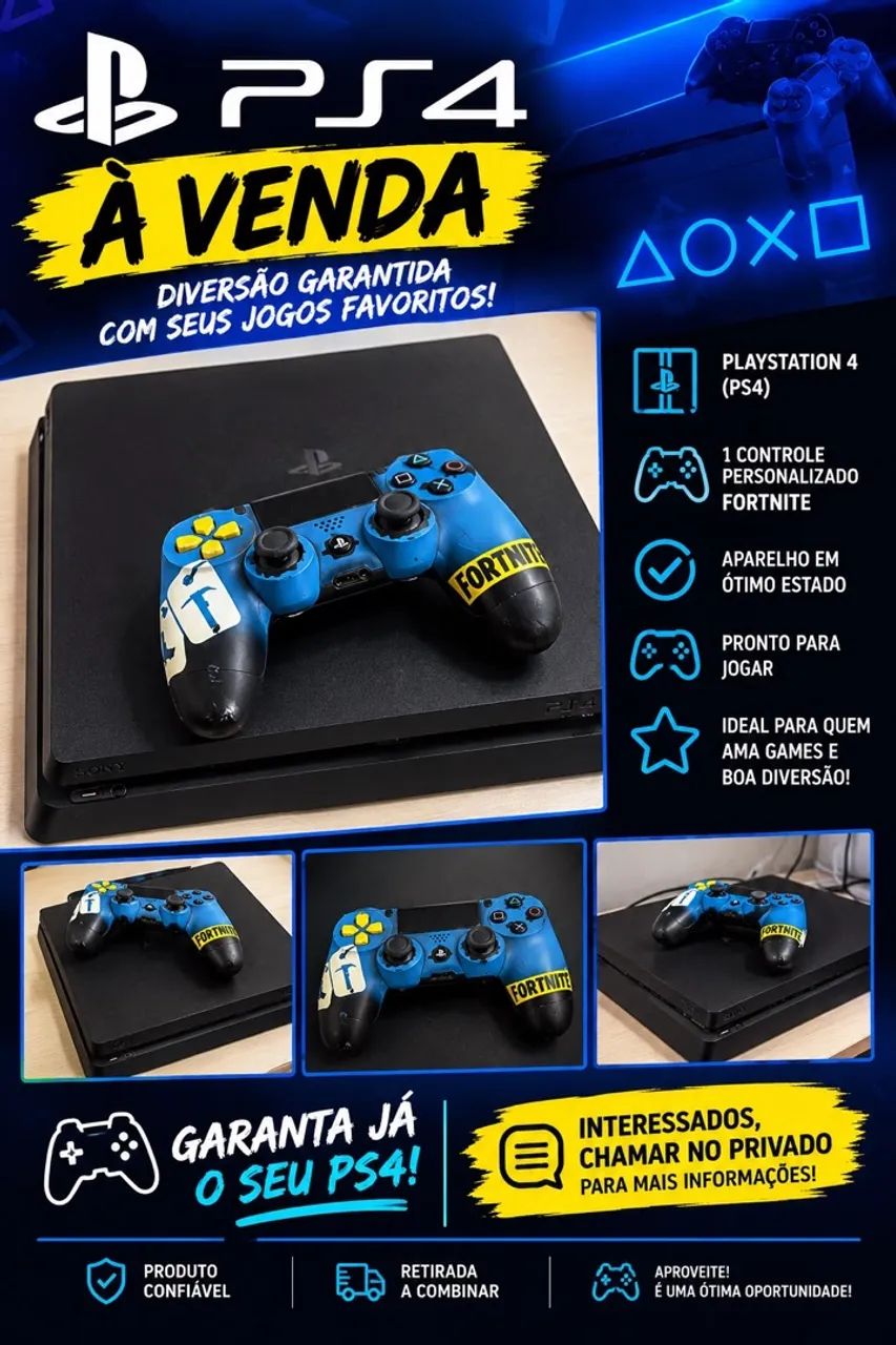 PS4 C/ CONTROLE