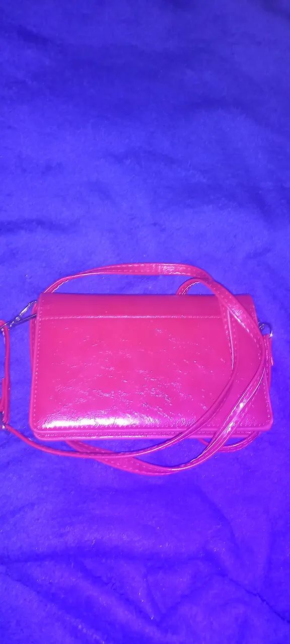 Carteira de mão feminina Vermelho verniz