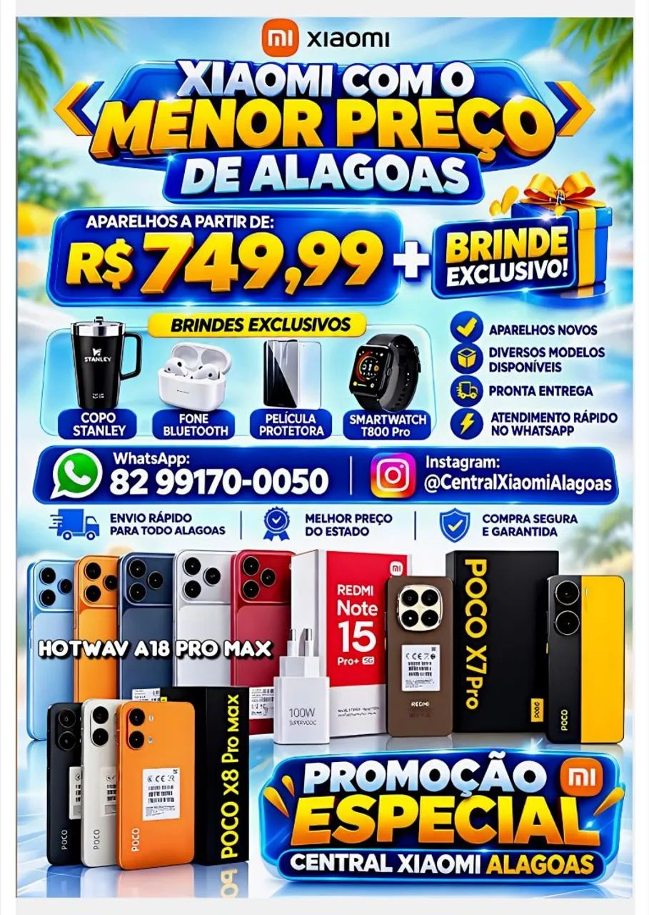 Xiaomi 17T Pro 5G, Poco X8 Pro Max 5G, Redmi Note 17 Pro Max 5G e Diversos modelos 