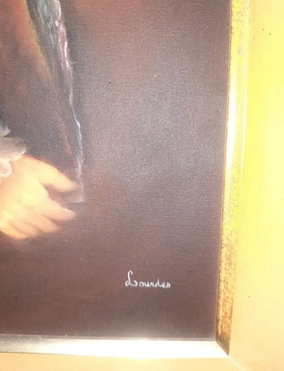 Óleo sobre tela antigo inspirada em antiguidade do ano de 1.760 Le Jeune Éleve - Foto 4