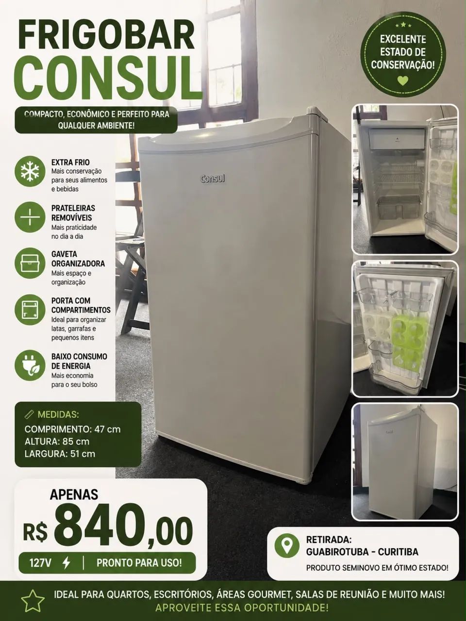 FRIGOBAR CONSUL 127V 
