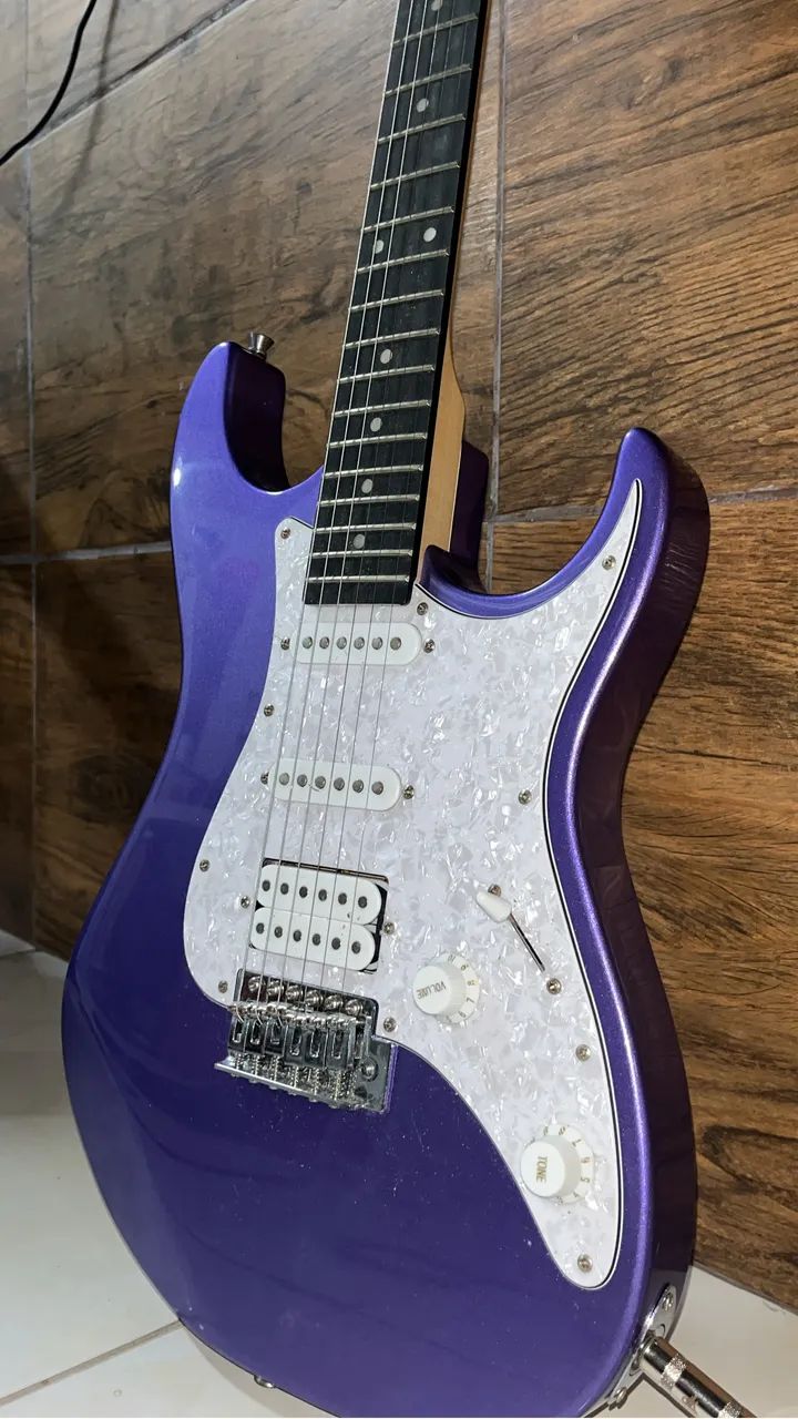 Guitarra roxa nova - Foto 3