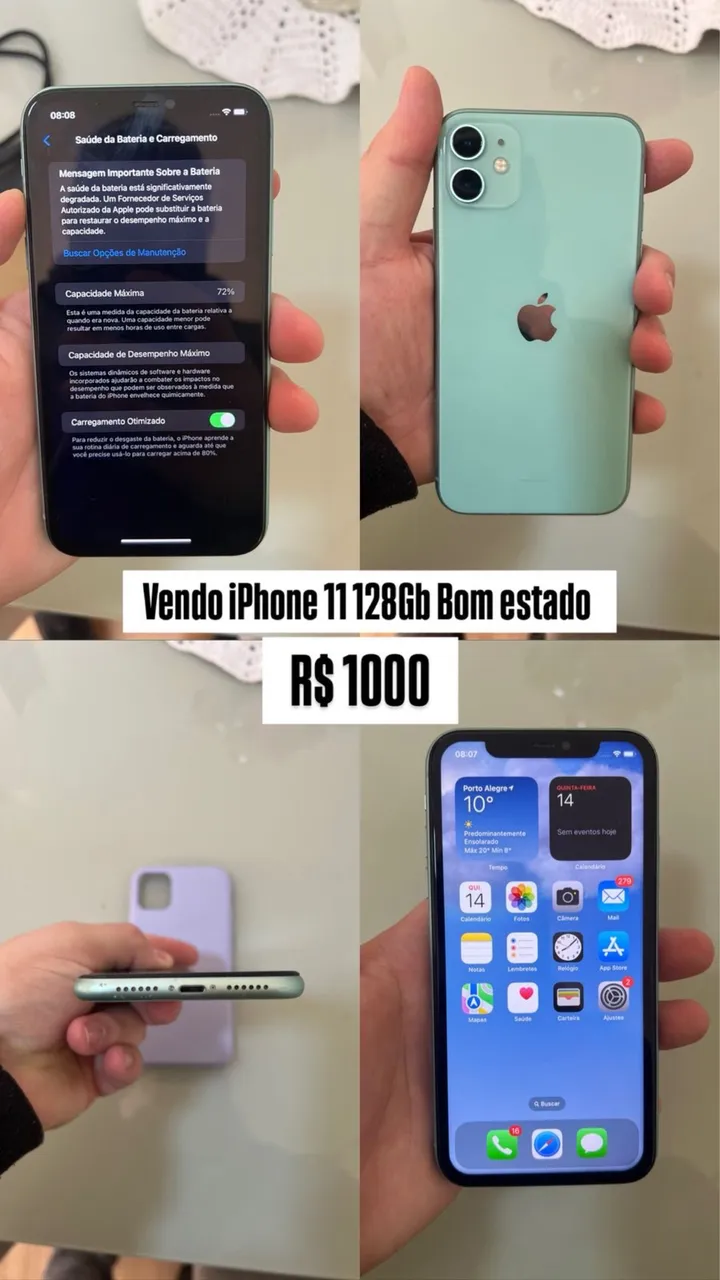 iPhone 14 Pro silve 256gb na caixa - Celulares e Smartphones