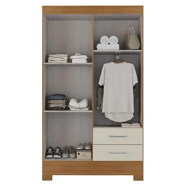 Guarda roupa Imperatris com 4 portas 2 gavetas branco - Foto 2