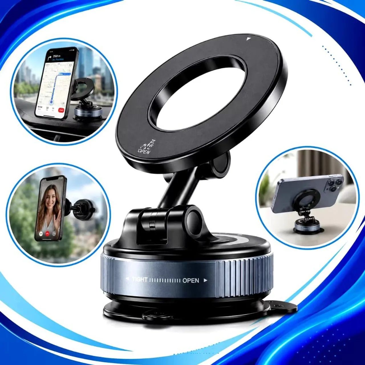 Suporte de celular com imã para carro