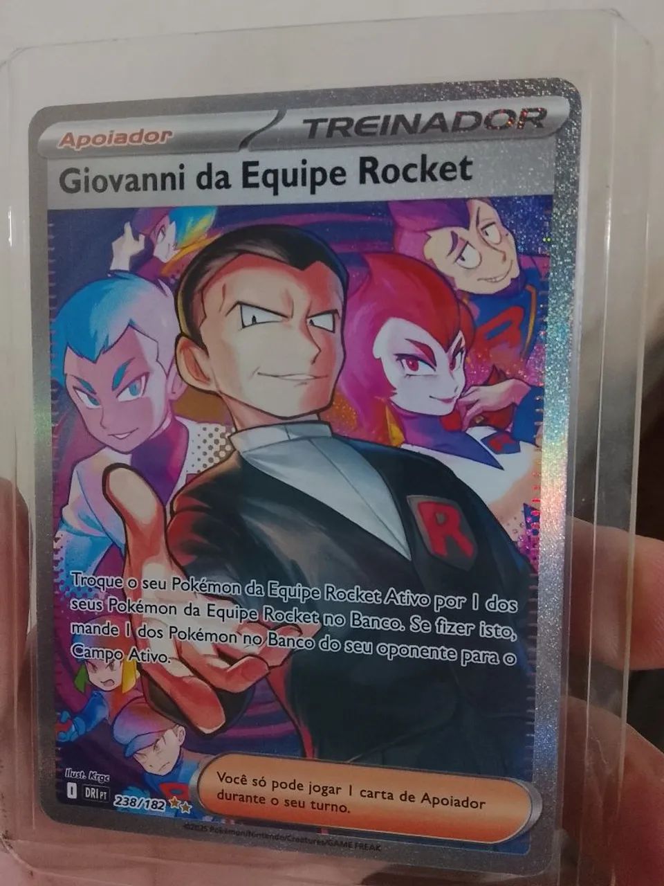 Carta Giovanni da Equipe Rocket Original Nova!