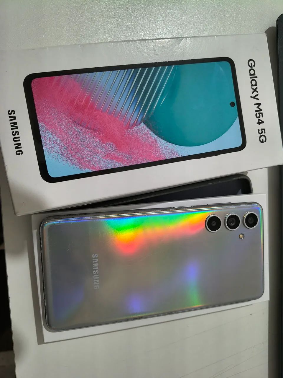 Ótimo celular smartphone Samsung Galaxy A54 5g prata - 128gb - Foto 2