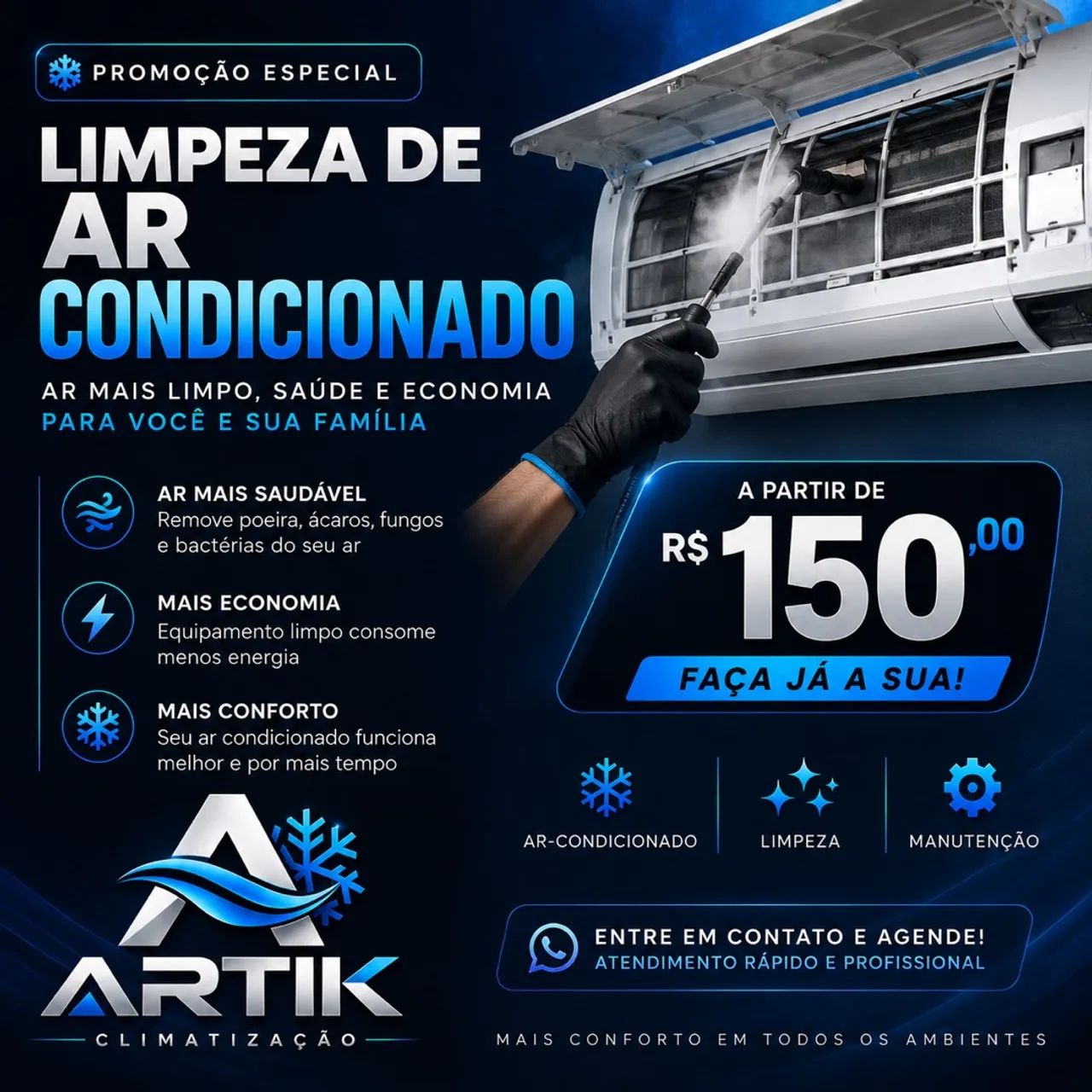 Limpeza Ar Condicionado  R$150,00 - Foto 2