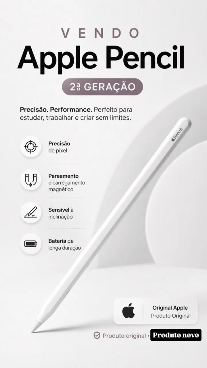Apple Pencil 2ª geração - Periféricos e Acessórios de Computador