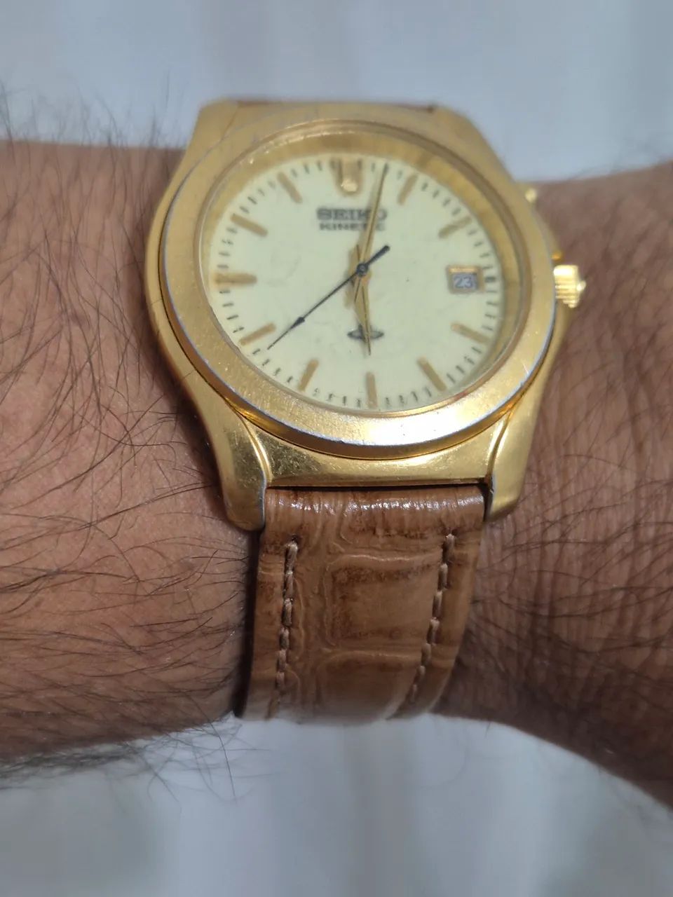 Relógio SEIKO KINETIC DOURADO   -   TODO REVISADO
