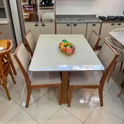 Mesa de jantar 4 cadeiras entrega rápida