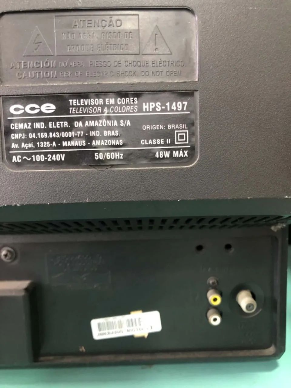 TV de Tubo CCE 14 Polegadas HPS-1497 - C/ Entrada AV (Ideal p/ Games) - Foto 2