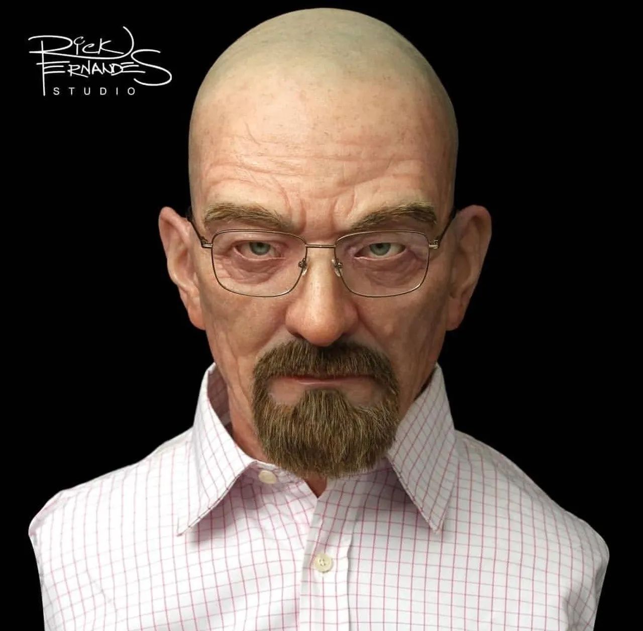 Walter White busto em silicone custom em tamanho real