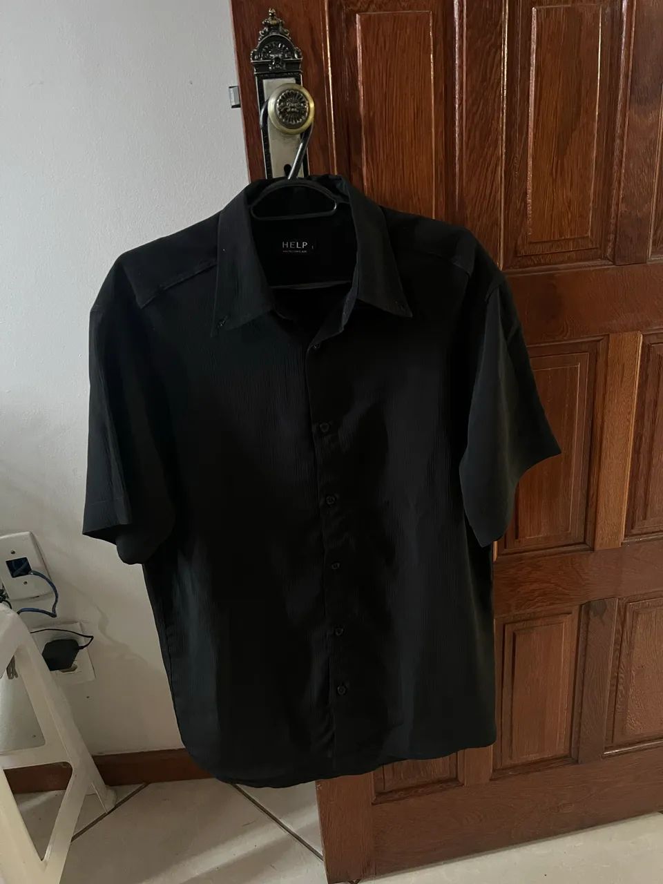 Camisa social preta Help 