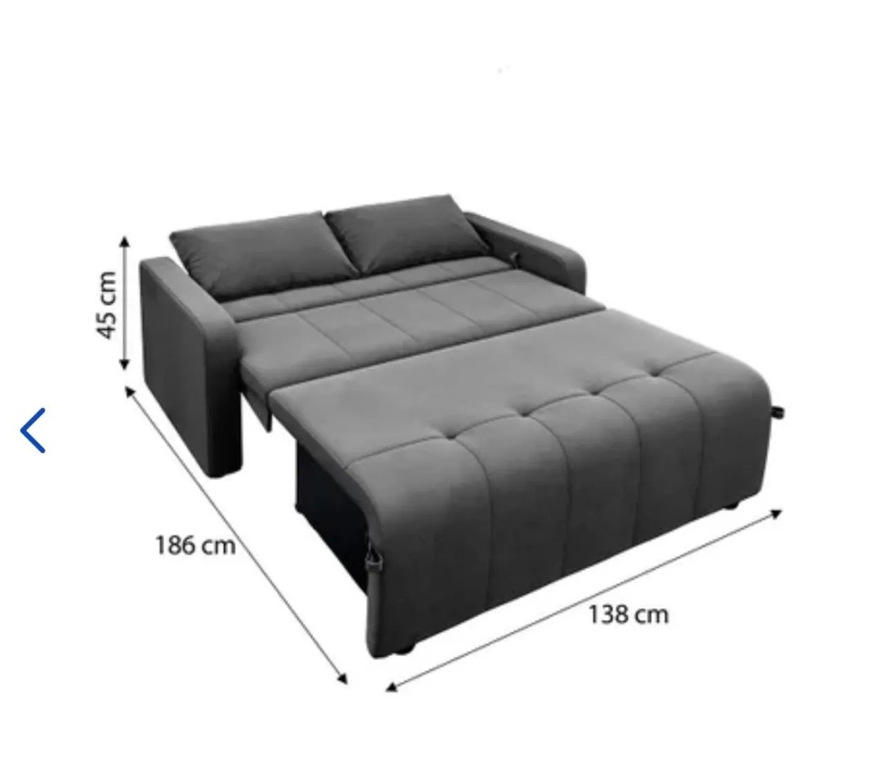 Vendo sofá cama cinza de suede - Foto 5