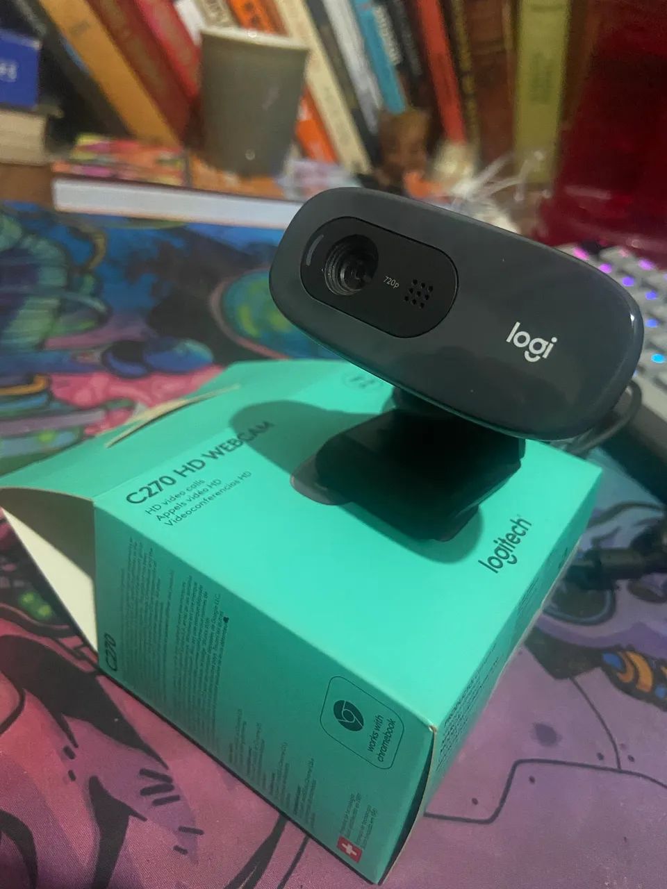 Webcam Logitech C270 HD (720p) com Microfone Integrado - Foto 2