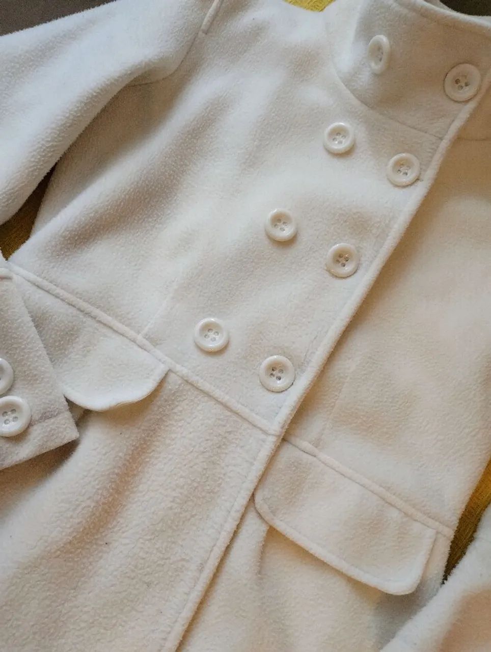 Casaco em soft off white - P