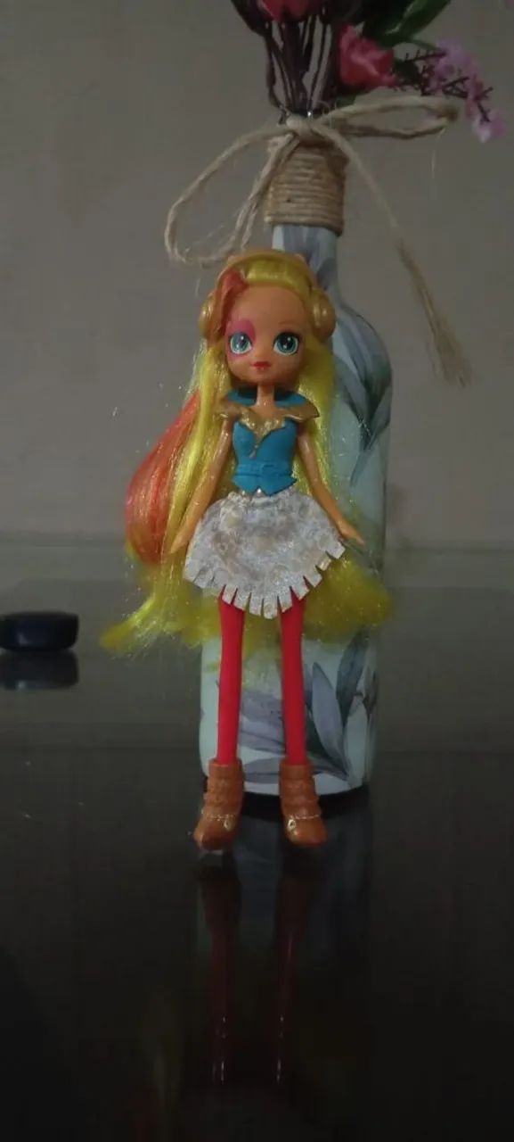 Boneca Mlp Equestria Girls Applejack Rainbow Rocks 