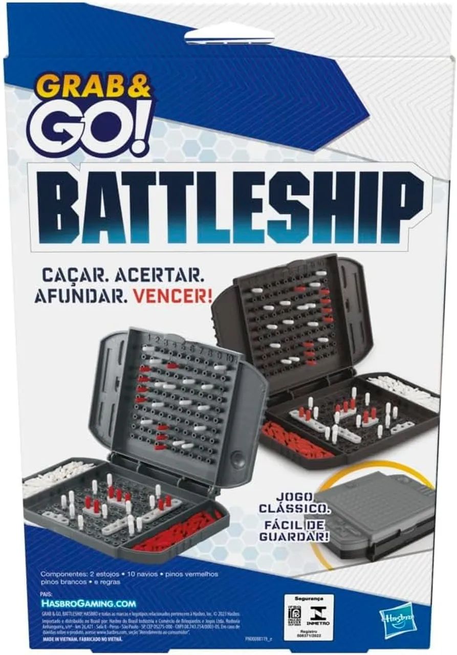 Battleship Grab & Go - Batalha Naval - Jogo de Tabuleiro - Board Game - Foto 4