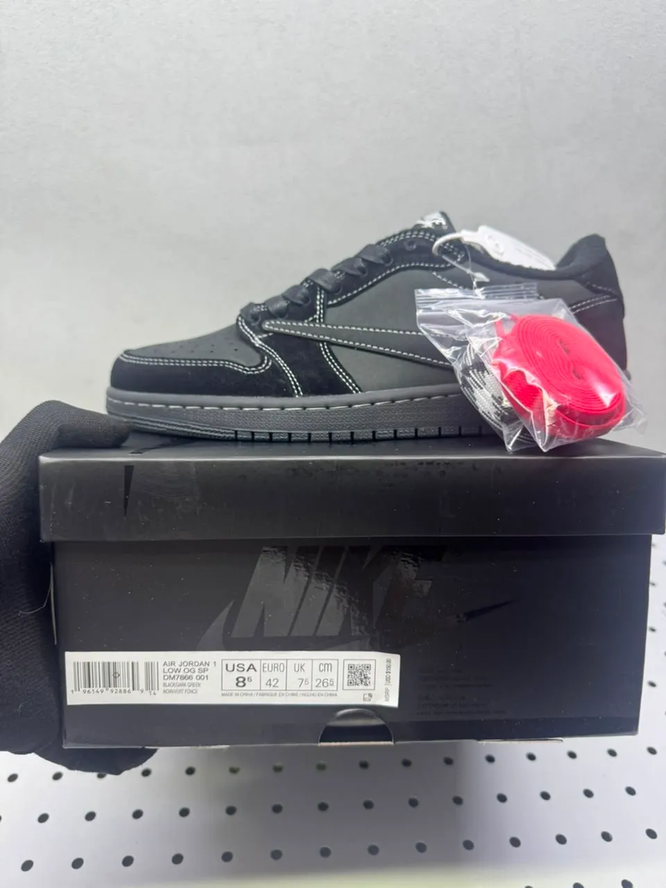 Travis Scott x Nike Air Jordan 1 Low OG SP Reverse Olive Size 40.5