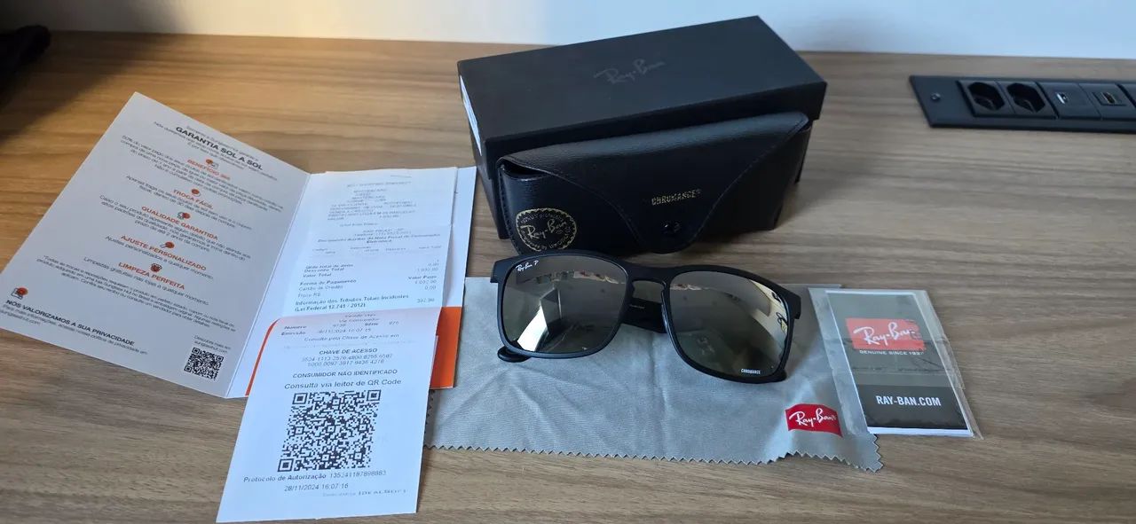 Óculos Ray-Ban ORB4264 Chromance Polarizado Original + Caixa + Estojo - Foto 2