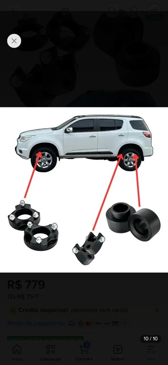 Lift kit 2 polegadas Trailblazer - Foto 2