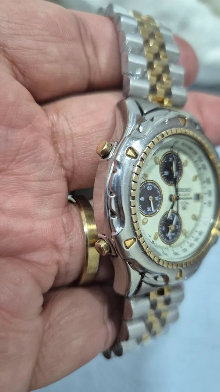 Relógio SEIKO CRONÓGRAFO Y182-6A05 - ESTADO DE NOVO - Acessórios