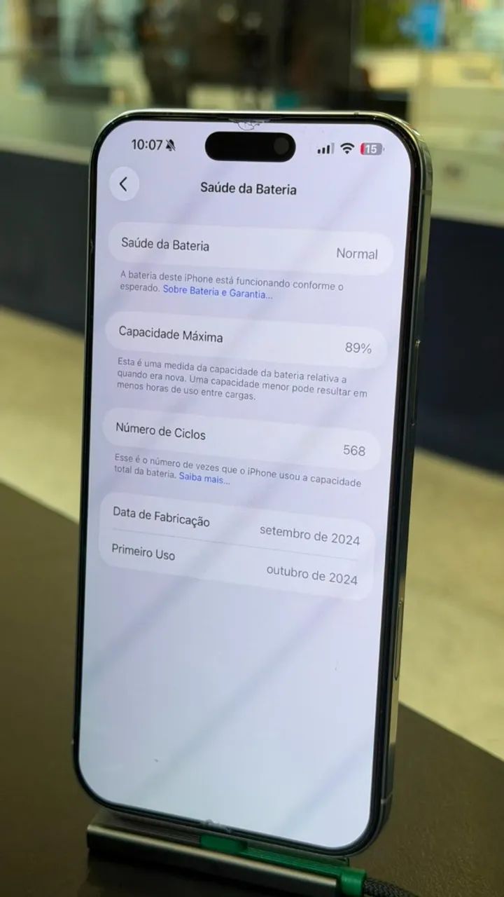 Iphone 16 Pro Max 256gb Branco Impecável Com Caixa Esim - Foto 5