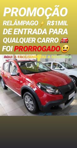 Showroom! A LOJA DO POVÃO.R$1MIL DE ENTRADA(SANDERO STEPWAY 1.6 2014)TOP