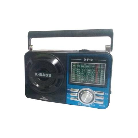 Caixa de Som Portátil D-F10 Grasep Pen Drive Mp3 Radio Am Fm Sw Recarregável Amplificada - Foto 2