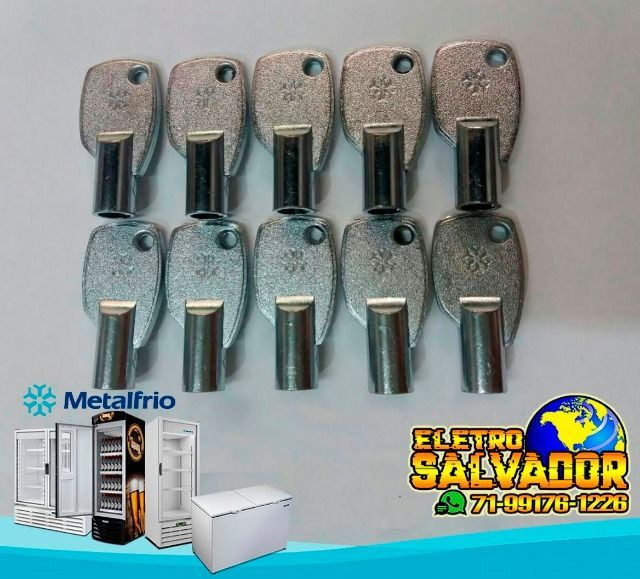 Chave P/ Freezer Horizontal Metalfrio Da550 Da420 Da302 Nova e Original - Foto 3