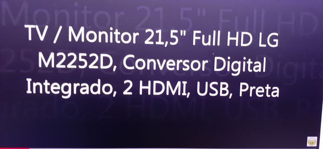 TV-monitor 21,5" com controle remoto - Foto 3