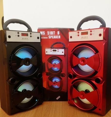 Caixa De Som Bluetooth Mega LED Ms 51BT-B<br><br>Com Entrada USB, SD, FM, AUX e Bluetooth! - Foto 3
