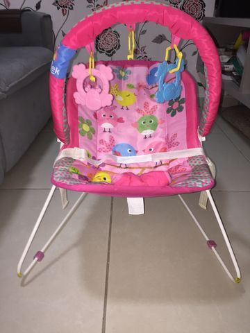 Cadeira De Descanso Bebe Protek Jardim Rosa