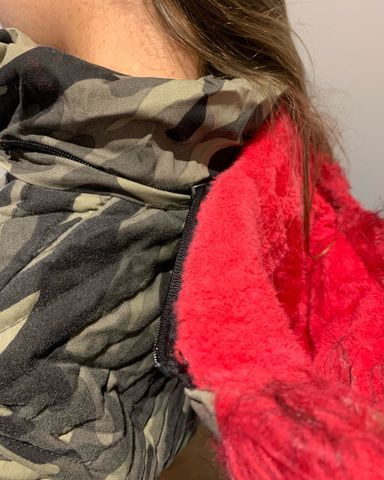 Jaqueta Feminina Camuflada, com capuz removível - Foto 3