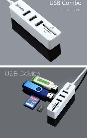 Hub Usb 2.0 Expansor Hub Usb 3 Portas Com Leitor De Cartão de Memória - Foto 5