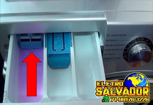 Compartimento de Sabão Líquido Dispenser Lava e Seca Samsung Wd90j6410 e Ww10j6410 - Foto 4