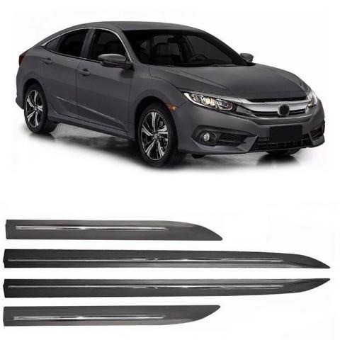 Frisos Protetores Honda Civic G10 Modelo Original P/ as Portas - Cor do Carro - Foto 2
