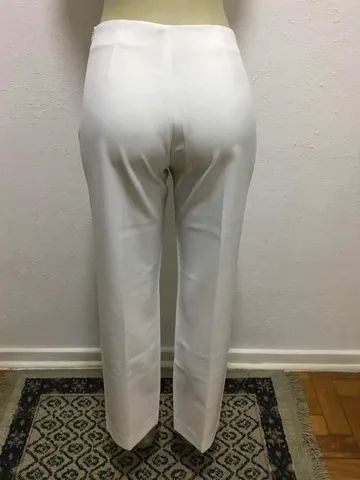 Calça Shoulder Tam. 40 Branca Poliéster Ótimo Estado Sacola - Foto 3