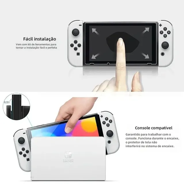 Película De Vidro Hd Protetora Nintendo Switch Oled