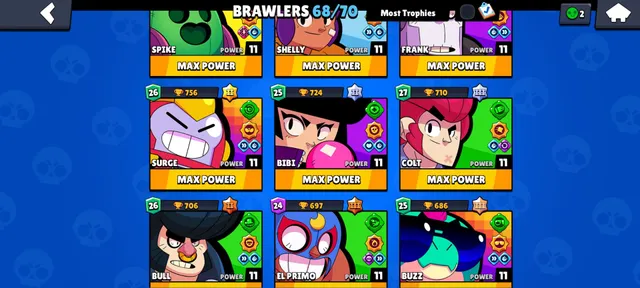 Desapego Games - Brawl Stars > CONTA FULL TODOS OS PASSES E BRAWLERS FULL