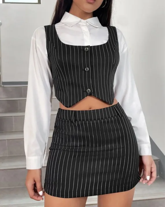 Conjunto saia e colete