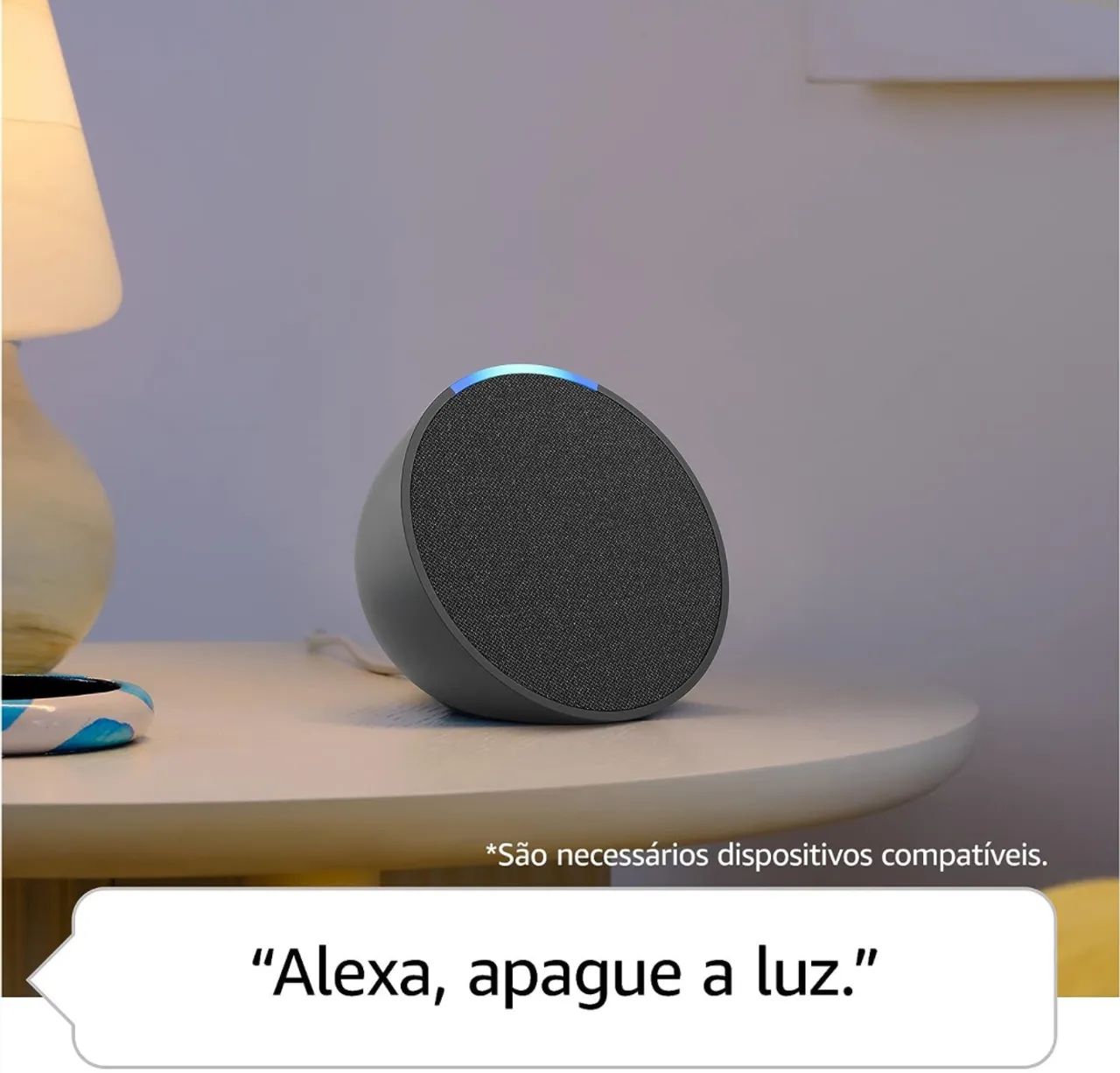 Echo Pop | Smart speaker compacto com som envolvente e Alexa | Cor Preta - Foto 3