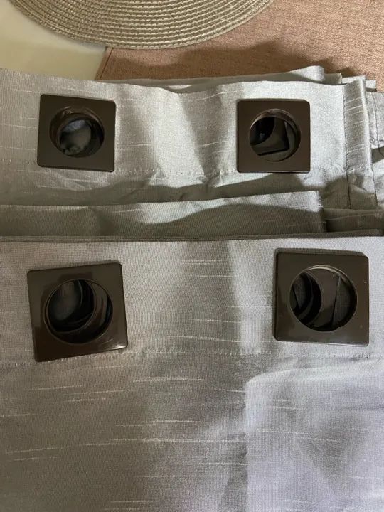 Cortinas para sala tamanho 2,40 por 1,70 cor cinza R$80,00 - Foto 2