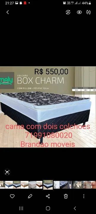 cama casal pop R$ 380,00 cama casal luxo R$ 550,00 top pillow