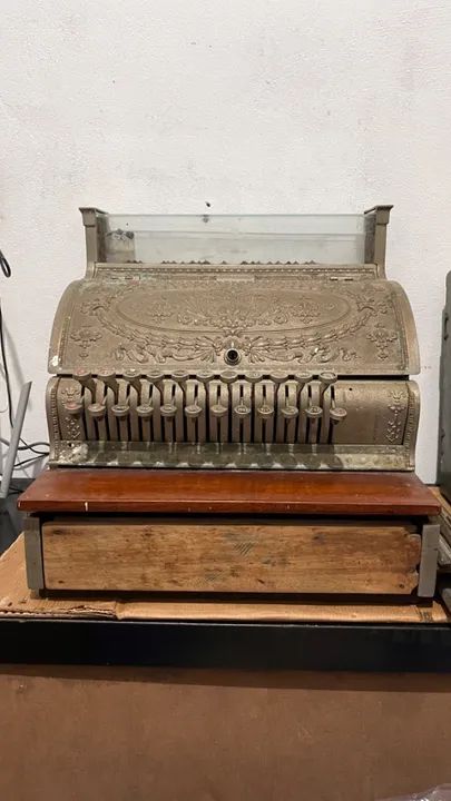 MÁQUINA REGISTRADORA NATIONAL EM BRONZE