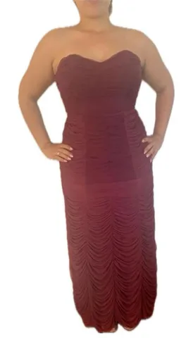 Vestido de formatura/madrinha marsala sereia