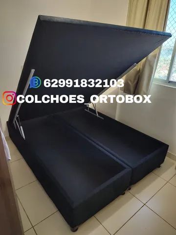Box baú queen size estrutura reforçada/blindado - Foto 4
