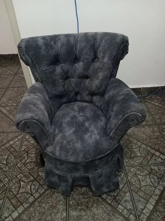Poltrona infantil cinza - Foto 4